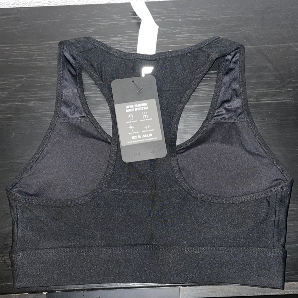 Black Racerback Sports Bra